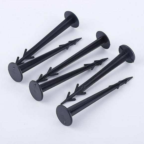 LLC 100 Pack of Black Ground Stakes for Weed Control Cloth or Mole Control Net