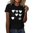 thumbnail image 4 of TRUBKH Womens Tops Valentines Day Valentines Day Tops Valentines Day Top Fitted Graphic Tees for Women Fall T Shirts for Women Ladies Tops and Blouses Women's Graphic Tees Dark Gray 3xl, 4 of 7