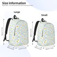 thumbnail image 4 of Rocae Daisies Flowers for Durable Canvas Backpack Leisure Large Bag Travel Rucksack Multi-function Backpack Medium, 4 of 8