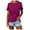 Purple, variant on OSOLU Women Solid Color Crew Neck Loose Casual T-Shirt Short Sleeve Tee Tops Classic Dailywear