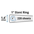 thumbnail image 2 of Durable View Binder With Durahinge And Slant Rings, 3 Rings, 1" Capacity, 11 X 8.5, White, 4/pack | Bundle of 2 Packs, 2 of 5