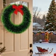 thumbnail image 6 of Cedar Christmas Wreath with Red Bow, 10.23 Inch Greenery Artificial Wreath, Winter Door Decor for Indoor Outdoor Xmas Holiday Season Decor, 6 of 7