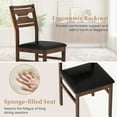 thumbnail image 6 of Giantex Wooden Dining Chair Set of 2, PU Leather Upholstered Kitchen Armless Chairs w/Padded Seat, Mid-Century Modern Chairs, 6 of 6
