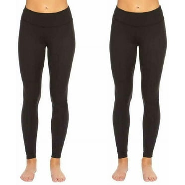 Felina Womens Wide Waistband Suede Light Weight Super Soft Leggings 2 Pack Size: XL, Color: Black