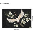 thumbnail image 3 of Bathroom Rug Mat Japanese White Crane Bath Mat Super Soft Absorbent Plush Shaggy Bath Rugs Non Slip Quick Dry Bath Carpet for Bathroom Floor Tub Shower, 24x16 Inches Home Decor Gifts, 3 of 5