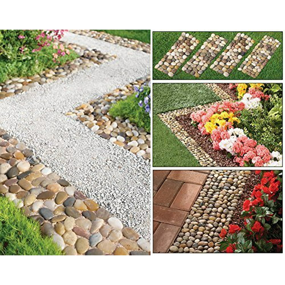 Stone Garden Border Path Mats Set Of 4 by Collections Etc Walmart