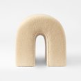 thumbnail image 6 of SHYFOY N-Shaped Upholstered Accent Ottoman – Modern Fabric Footrest Stool, Small Bench for Living Room, 6 of 6