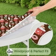 thumbnail image 5 of Brown Christmas Dessert Pattern Round Fitted Tablecloth with Elastic Edge,Dining Table Cover Waterproof,Outdoor Round Tablecloth for Camping,Dining,Indoor and Outdoor, 5 of 7