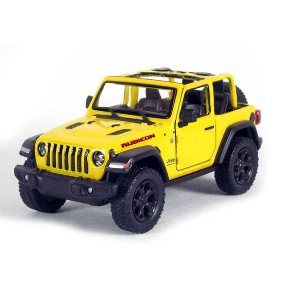 5" Die-cast: 2018 Jeep Wrangler Rubicon Conv. (Yellow) 1/34 Scale