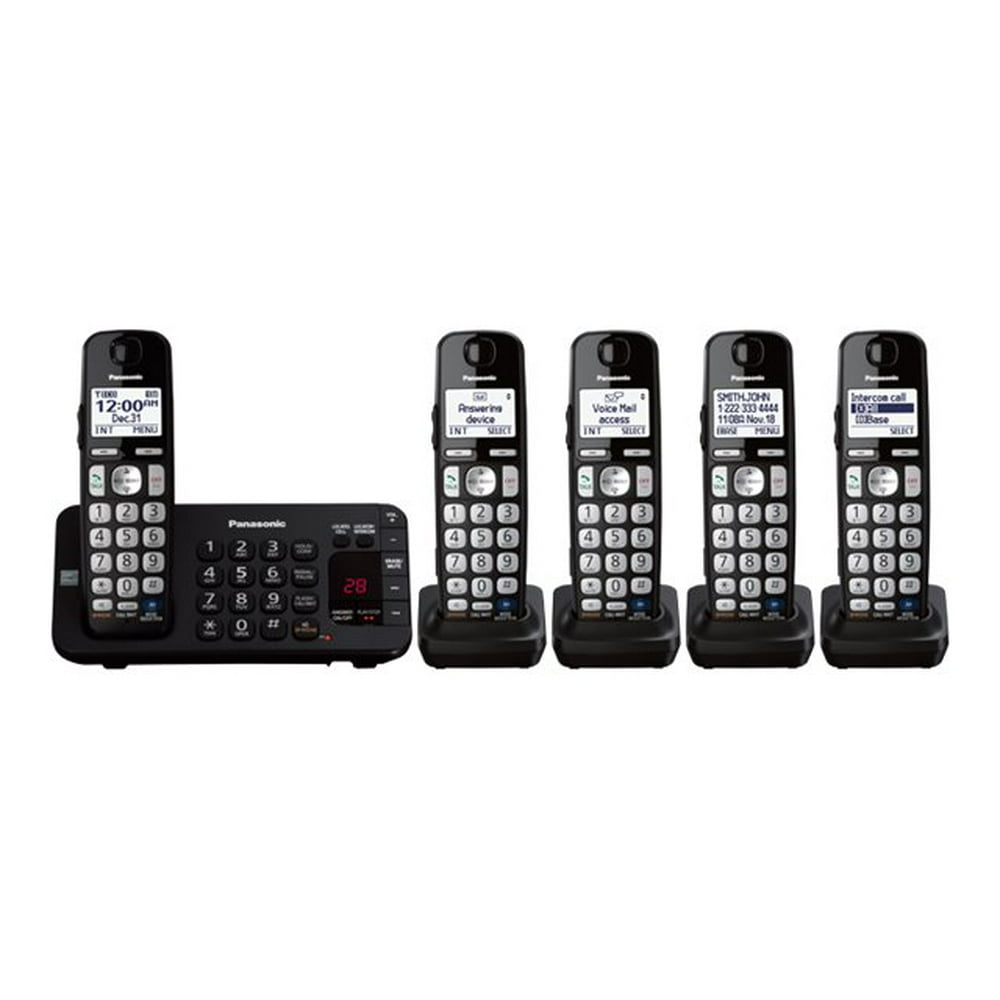 Panasonic KXTGE245B Cordless phone answering system with caller ID