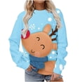 thumbnail image 2 of 2023 Chandails de Noël pour Femmes en Liquidation Manches Longues Décontractées Imprimé de Noël Col Rond Tunique, 2 of 6