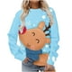 thumbnail image 2 of Pntutb Mujeres Manga Larga Camisas Casuales Impresión de Navidad Cuello Redondo Pullover Sudadera Túnica tops Pntutb Pntutb-690, 2 of 6