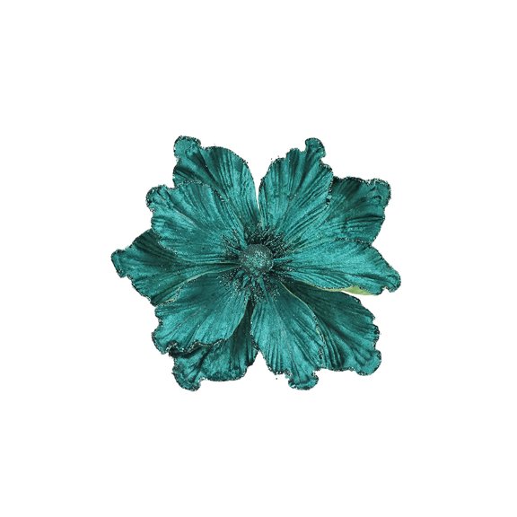 Bwiyojiz Home Decor Christmas Glitter Artificial Flowers Handmading Three Dimensional with Lock Edges Tree Wreath Window Fireplace Ornaments, Gifts for Sisters, Green
