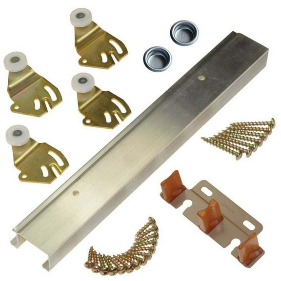 Johnson Hardware 2200722D Bypass Door Hardware Set, For 50 lb Sliding Doors