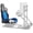 Black+Blue, variant on Universal Racing Seat with Adjustable Backet, Bucket Seat with Double Lock Slide for Universal Racing Simulator Cockpits, PU Leather (Black+Blue)