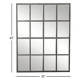 thumbnail image 4 of DecMode 35" x 45" Black Window Pane Inspired Wall Mirror, 4 of 14