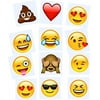 4E's Novelty 144 2 inch Temporary Emoji Tattoos - 12 Assorted Emoticon Easy to Remove Fun Tattoo - Great Treats for Your Party! Kid Friendly - Great Birthday Party Favors