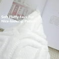 thumbnail image 3 of decorUhome Pack of 2 Throw Pillow Covers 22x22, Soft Plush Faux Wool Couch Pillow Covers, White (Pillow Cover Only, No Inserts Included), 3 of 9