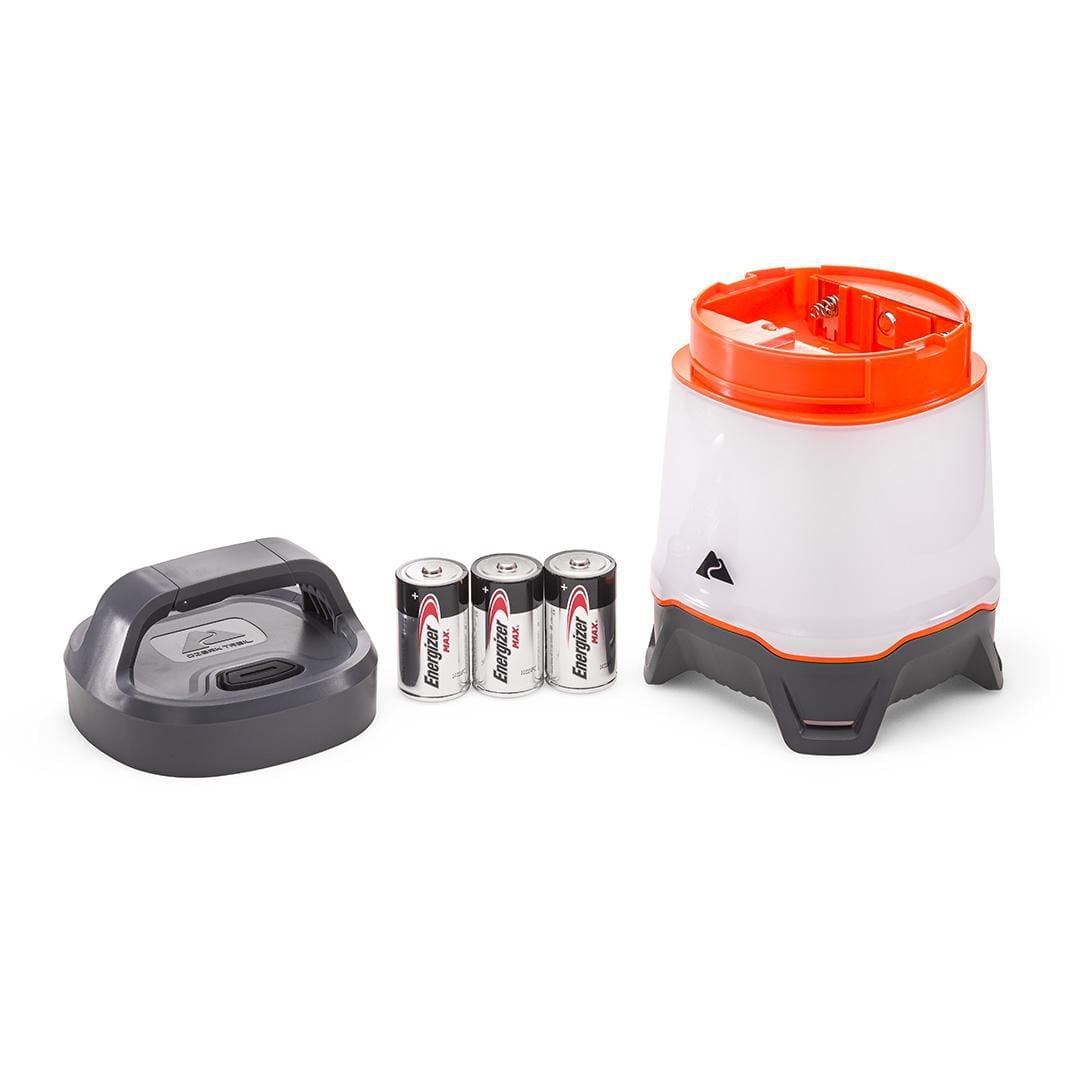 Ozark Trail 1000 Lumen Lantern - LED Camping Light, 275-Hour Runtime, Orange & Gray, Ozark Trail Lantern