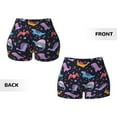 thumbnail image 5 of Kdxio Cartoon Dinosaur Print Workout Shorts for Women Seamless Soft Smooth Gym Yoga Scrunch Active Shorts, 5 of 9