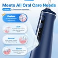 thumbnail image 2 of Water flosser, cordless oral irrigator portable dental cleaner, equipped with 8 modes 7 tips 300ml water tank orthodontic floss, rechargeable (blue), 2 of 4