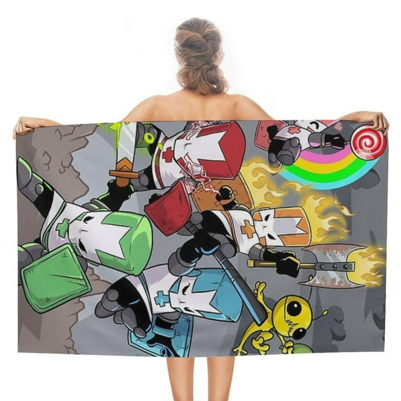 Castle Crashers Bath Throw Towel Quick Dry Towel for Swimmers Sand Proof Beach Towels Pool Swimming Towels 51" X 31"