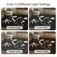 thumbnail image 7 of ODIKA 6'x9' Washable Area Rug Black Beige Abstract Geometric Swirl Design Elegant Flowing Lines and Circular Accents for Dining Room, Under Table, Office Décor, Non-Slip Chair-Friendly, 7 of 7