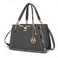 thumbnail image 6 of MKF Collection Aubrey Vegan Snake Leather Woman Multi Compartment Satchel Handbag by Mia K, 6 of 10