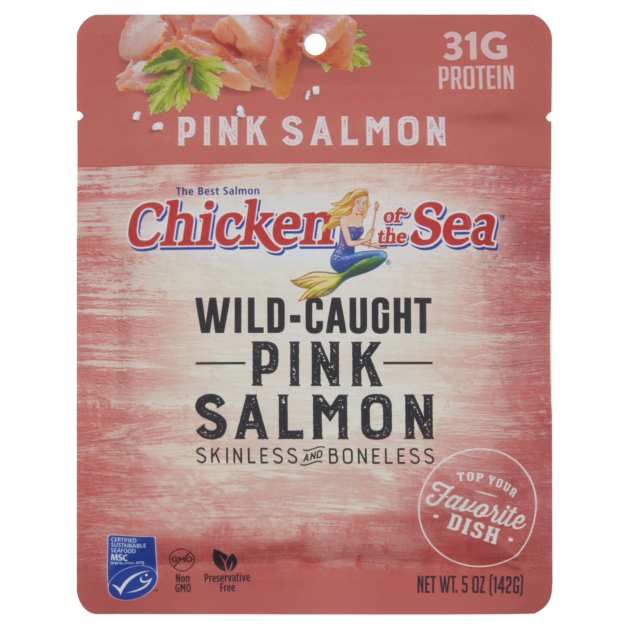 Chicken of the Sea Skinless Boneless Wild Caught Smoked Salmon Pouch, 5 oz