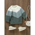 thumbnail image 3 of GXFC Baby Sweaters for Boys Girls 6M 1T 2T 3T Kids Long Sleeve Contrast Color Knit Pullovers Tops Casual Fall Knitwear Clothes for Toddler, 3 of 8