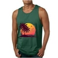 thumbnail image 2 of Titcea Mens Tank Top Round Neck Sleeveless Hawaiian Beach Graphic T Shirts Workout Running Summer Casual Tank Tops, 2 of 5