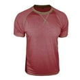 thumbnail image 5 of Rvwovn Men's Raglan Short Sleeve Shirts, Crewneck Exposed Seams Slim Fit Casual Tees Daily Wear, 5 of 7