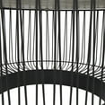 thumbnail image 5 of DecMode 30" x 17" Black Aluminum Metal Open Frame Wire Geometric Coffee Table with Silver Aluminum Top, 1-Piece, 5 of 16