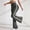 Gray, variant on Retro Side Stripe Flare Leggings, High Rise Tummy Control Yoga Pants with Front Ankle Split, Slimming Sporty Tights for Gym & Streetwear (Wine S)