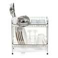 thumbnail image 3 of IRIS 2-tier Medium-sized Dish Rack with Drain Spout, White, 3 of 10