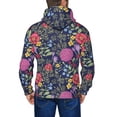thumbnail image 5 of Zip Up Hoodies for Men - Floral Pattern A Long Sleeve Comfrt Men'S Fashion Hoodies & Sweatshirts, Jackets for Men Hoodies Pullover Clothing Clothes with Pouch, 5 of 5