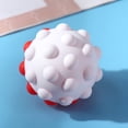 thumbnail image 3 of Juguete de bola de burbuja de empuje de bola anti-ansiedad de silicona portátil (rojo blanco) Ndcxsfigh Nuevos Originales, 3 of 9