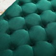 thumbnail image 4 of Roundhill Furniture Sira Velvet Button Tufted Bench with Gold Metal Legs, Green, 4 of 8