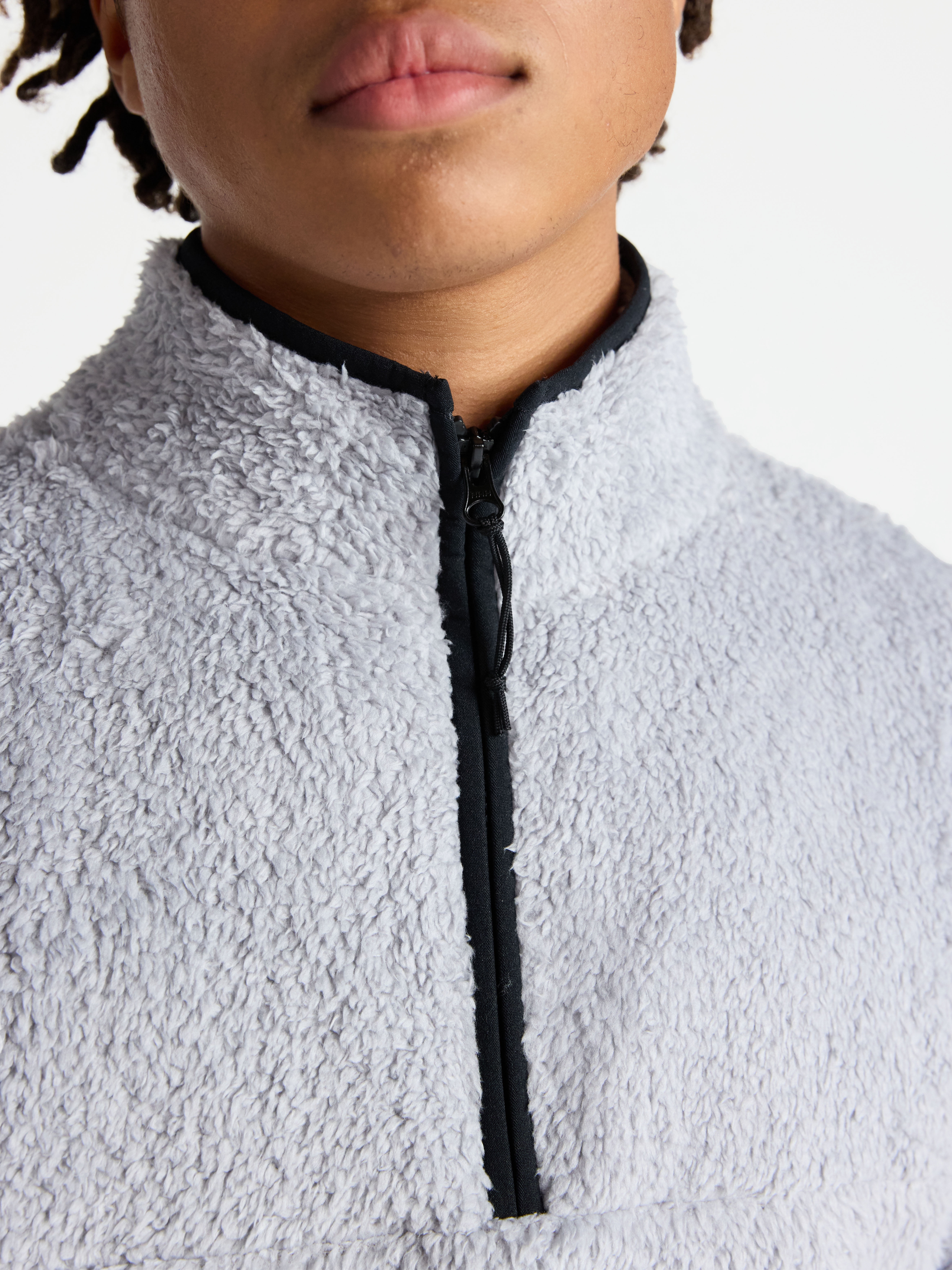 No Boundaries High Pile Quarter Zip Fleece Pullover, Men's