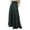 196#YUAN-Army Green, variant on Skirt Casual High Waist Flowy Plaid Maxi Skirt Side Slit A Line Boho Long Skirt For Everyday Wear Versatile Outfits Black L
