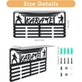 thumbnail image 2 of DIY Karate Medal Hanger Display Trophy Shelf Sports Medal Holder Trophy Display Award Display Shelf Ribbon Display Rack Metal Wall Mount Award Ribbon Display for Athletes DIY, 2 of 8