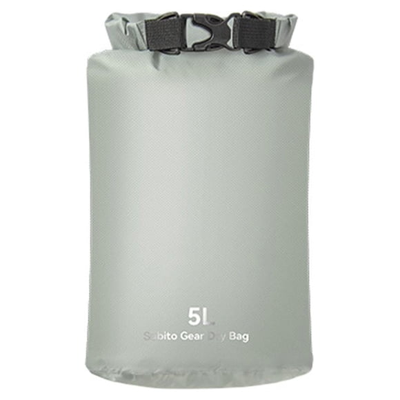 Soidarity Bolsa seca impermeable, sacos de cosas, paquete de almacenamiento de ropa, gran capacidad, canotaje, kayak, Camping, , canoa, bolsas Ropa Deportiva, Zapatos Gris/5L