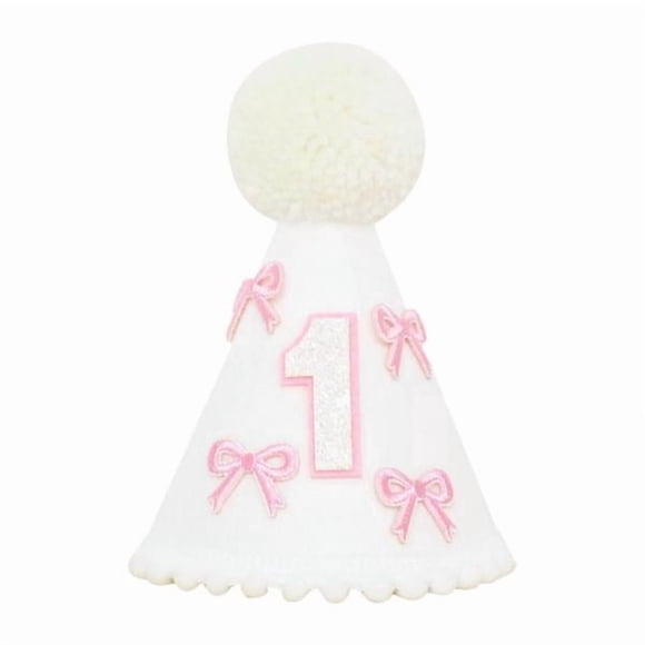 Sombrero de cumpleaños,Gorro de primer cumpleaños para niña,Gorro cónico para la decoración de la primera fiesta de cumpleaños del bebé,Accesorios para fotos de princesas con sombrero y