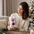 thumbnail image 6 of Dpityserensio 8CM Toile Print Fabric Wrapped Christmas Ornaments Balls 6 Pcs Vintage Chinoiserie Xmas Tree Hanging Decorations With Velvet Ribbon, 6 of 9