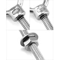 thumbnail image 4 of Eyelos roscados QWORK, paquete de 10 unidades, 6 cm de largo, acero inoxidable, 4 of 7