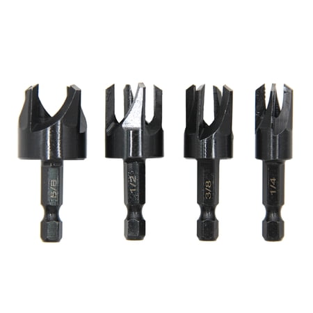 4Pcs/set Inch Hexagonal Shank Claws Type Wood Plug Drill Carpenter Hole Opener