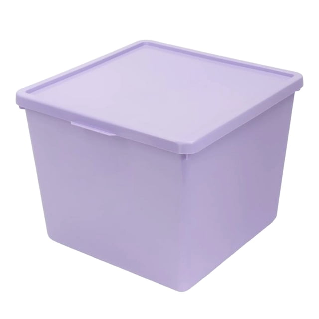 Yhmxh Organizadores y almacenamiento Contenedor grande de plástico apilable con tapa Almacenamiento de ducha almacenamiento de cocina Almacenamiento de juguetes Almacenamiento en el hogar