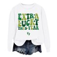 thumbnail image 5 of St. Patrick's Day Sweatshirts for Women Shamrock Sweatshirts for Women Oversized Saint Patty's Pullover Tops Green Shirts for Women Irish Gift Casual Loose Long Sleeve Fit Tops(White,L), 5 of 6