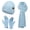 BlueWhite, variant on FZ FANTASTIC ZONE Womens Winter Warm Beanie Hats Long Scarf Touchscreen Gloves Set Knit Neck Scarves Skull Caps with Fleece Gifts for Womem Beigewhite