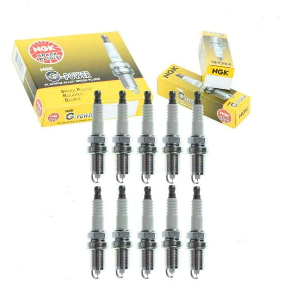 10 pc NGK G-Power Spark Plugs compatible with Dodge Ram 3500 8.0L V10 1997-2003